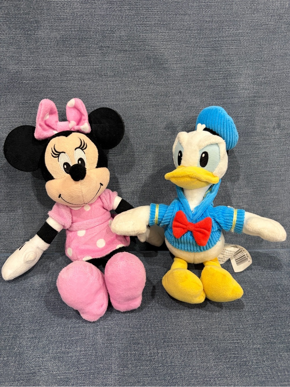 Disney Minnie Mouse & Donald Duck Plush Set - Pink, Blue, Yellow, Red